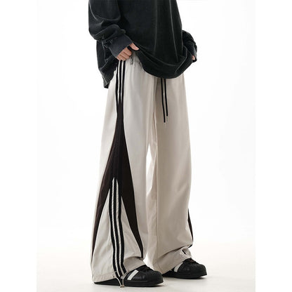 American Retro Striped Sweatpants