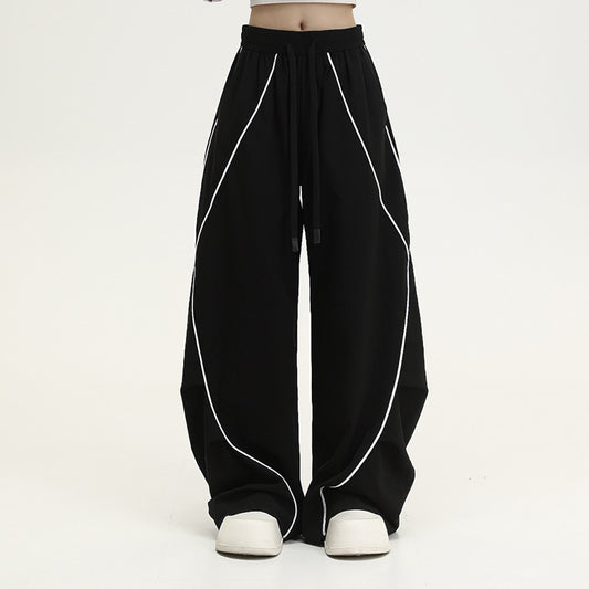 Pleated Hip Hop Sports Wide-leg Pants