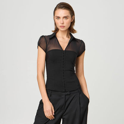 V-neck T-shirt Top
